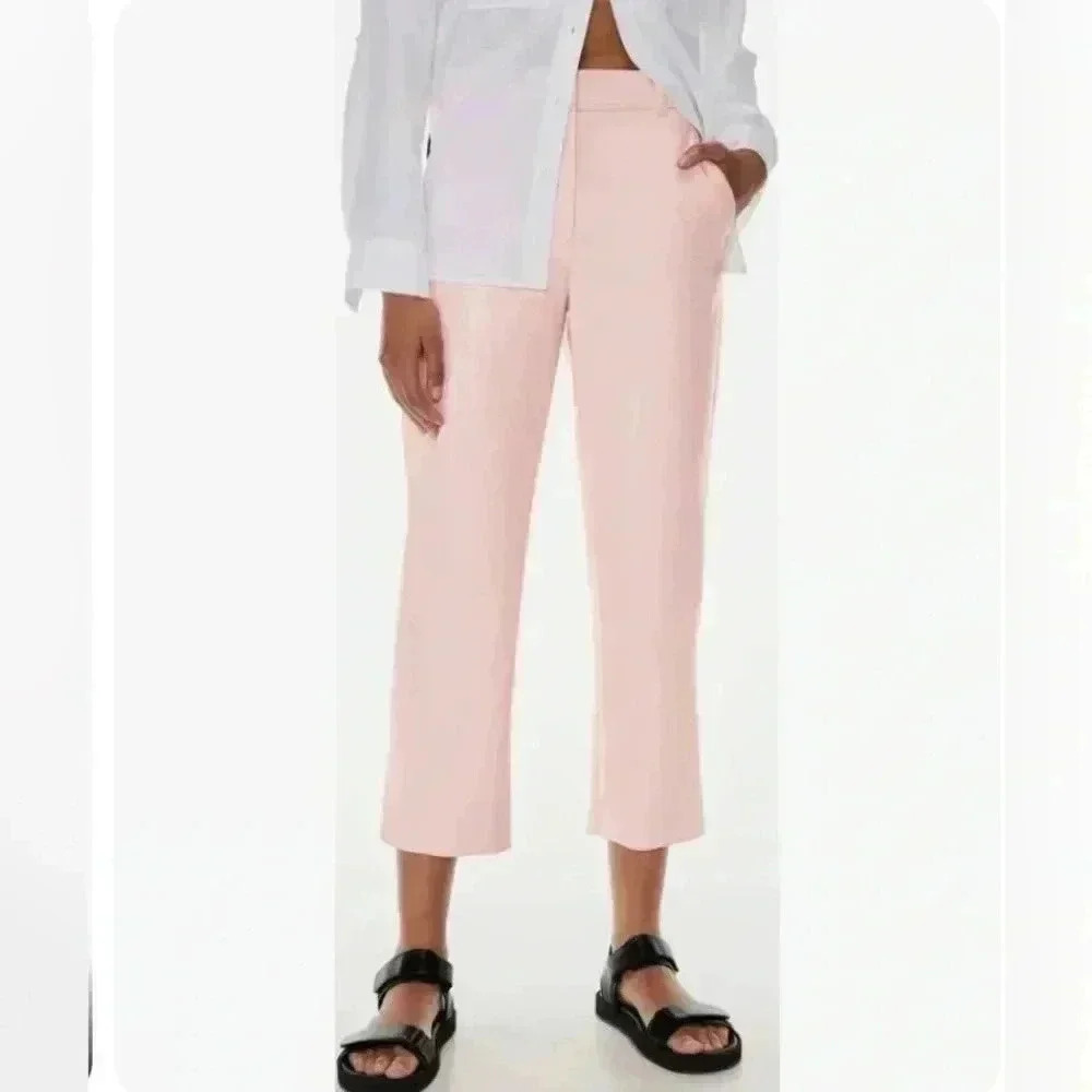 Aritzia Babaton Vegan leather  Command Pants in Poetic pink Size 8 NWOT